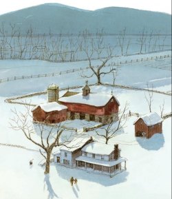 Illustrated page from Owl Moon by Jane Yolen