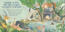 Illustrated page from Becoming a Good Creature by Sy Montgomery, illustrated by Rebecca Green