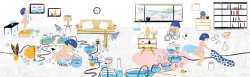 Illustrated page from Aquarium by Cynthia Alonso © 2018 by Chronicle Books