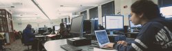 Students using computer lab