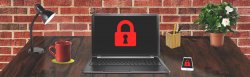 Laptop with lock on the screen