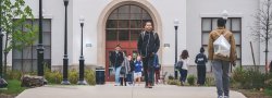Students walking