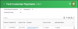 print icon on find customer payments