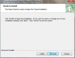 Cisco AnyConnect setup wizard