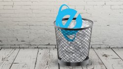 Internet explorer icon in trash