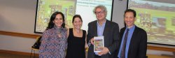 Photo of Simone Cinotto at book lecture