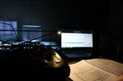 Image in the control room at a theater.