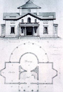 Bloomfield Villa drawing by A J Davis (1)