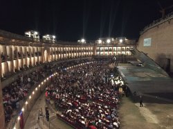 crowd in amphitheater