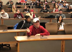 students in auditorium