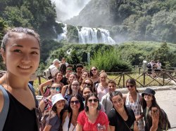Students on trip in italy