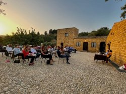 Presentation in courtyard