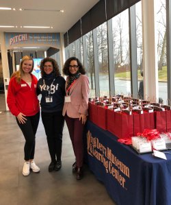 From right: Teresa Fiore (Inserra Chair), Jenny Pollack (Berra Museum), Alyssa Zinola (Alumni Office)