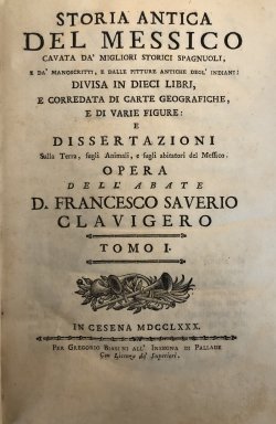 Cover Storia Antica del Messico rare book