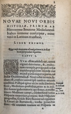 Cover La historia del Mondo Nvovo Girolamo Benzoni