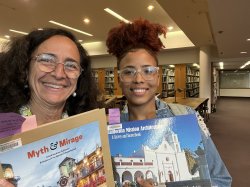 Teresa Fiore and Mar Arroyo Cabrera at the Avery Library