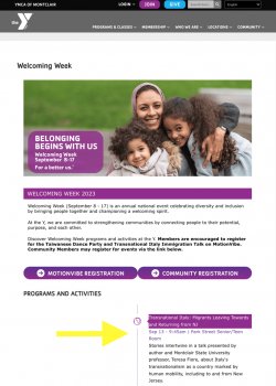 Fiore talk YMCA program