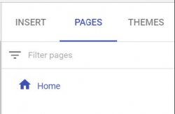 Google sites add page graphic
