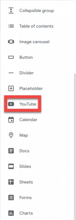 Google sites add video graphic