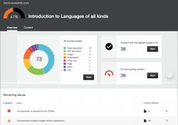 Screenshot displaying an example of the Ally Course Accessibility Report