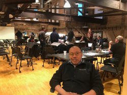 Scott Davenport Richards at Blind Injustice rehearsal