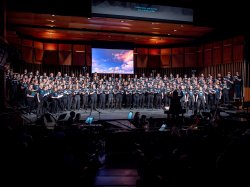 Large choir on stage