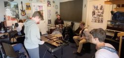 Family Band Practicing