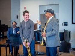 Wynton Marsalis with trumpet player