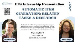 flyer of ETS brown bag event