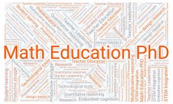 Mathematics Educations PhD research word cloud