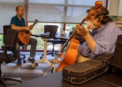 Bogdan Nita and Roland Hutchinson playing at the jam session