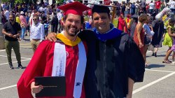 John O'Meara at graduation with Dr. Vaidya