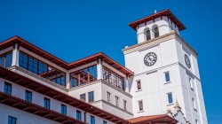 University hall clock tower