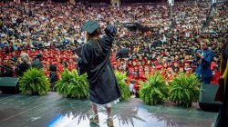 photo of students jumping for joy