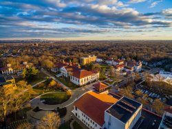 Alternate aerial view of the campus.