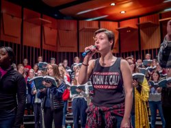 featured vocalists leading choir