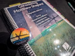 close view of printed score and text