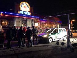 In October, a production company for NJ Lottery chose the Red Hawk Diner at Montclair State University for a Holiday Scratch-Offs commercial shoot.