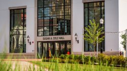 Exterior view of signage at Susan A Cole Hall