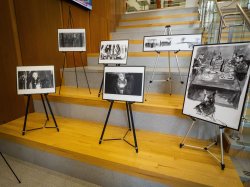 artwork from the film displayed on easels