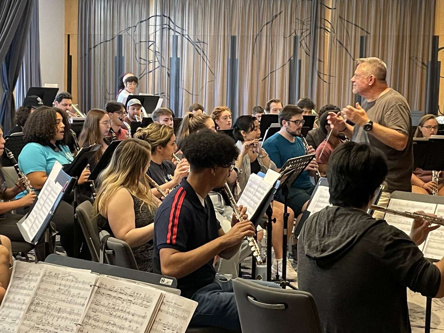 musicians rehearsing