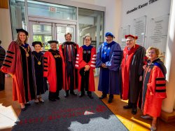 President Koppell with presidents from other universities
