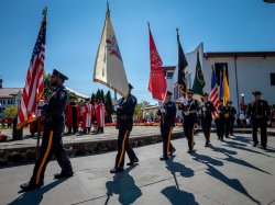 Police Honor Guard on campus
