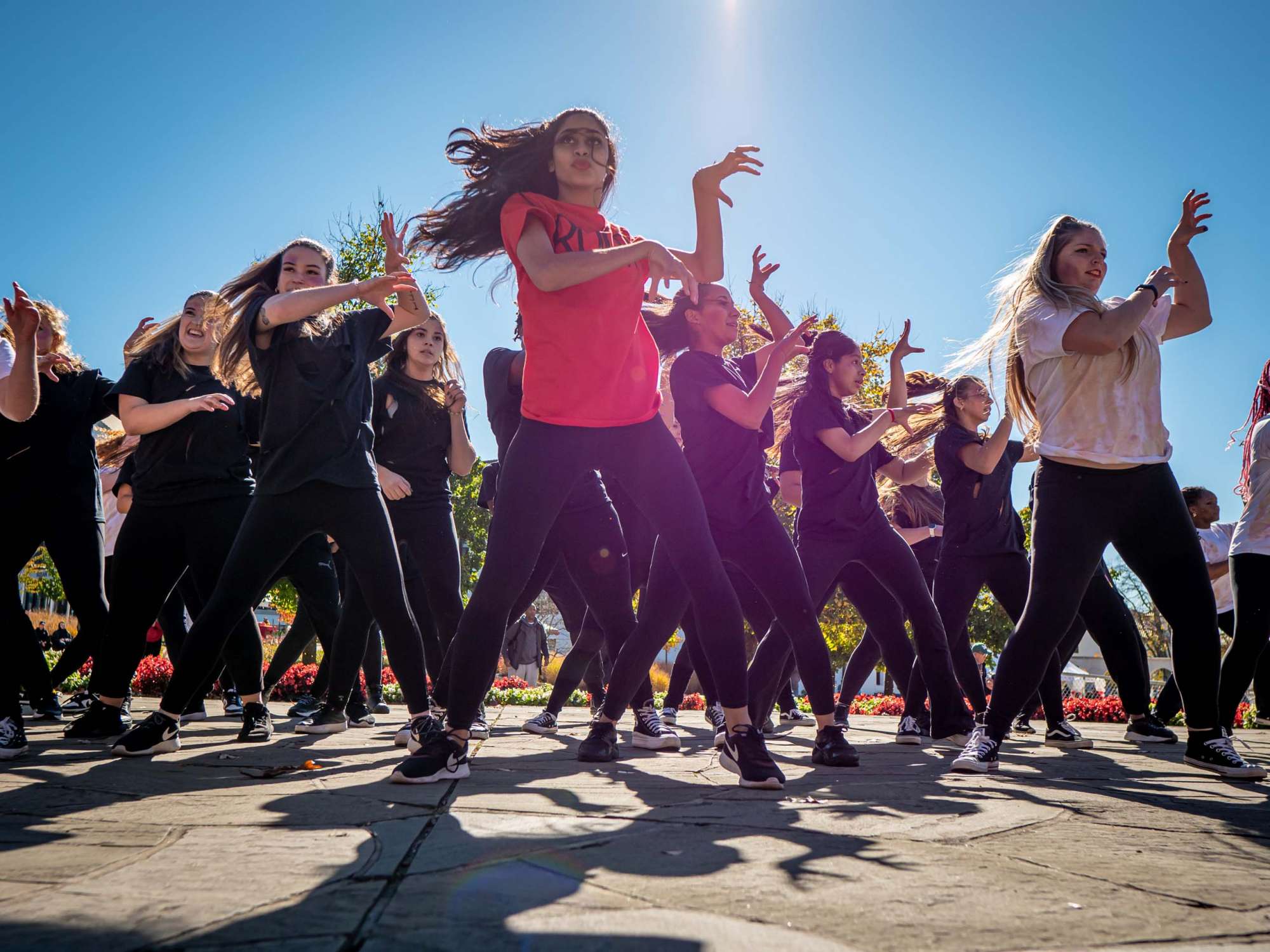Group of students participating in dance