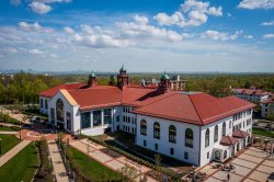 Aerial view of Cole Hall