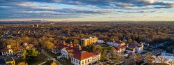 aerial shot of campus