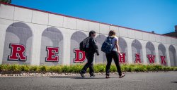 Students walking.