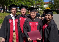 Photo of physics graduates.