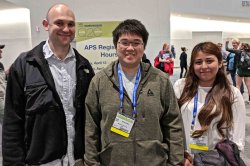 physics students at APS conference