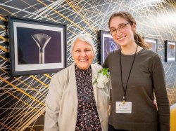 Photo of scholarship donor and recipient.
